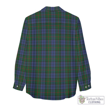 Tartan Vibes Clothing Colquhoun Tartan Womens Casual Shirt with Family Crest