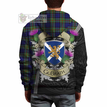 Colquhoun Tartan Family Crest Hoodie Lion Rampant Royal Thistle Shield Celtic Inspired