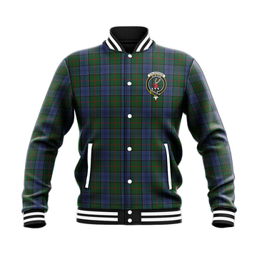 Colquhoun Tartan Baseball Jacket with Family Crest