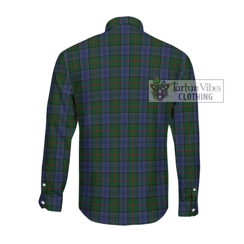 Colquhoun Tartan Long Sleeve Button Shirt with Family Crest DNA In Me Style - Tartanvibesclothing Shop