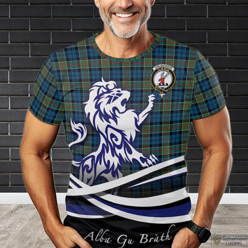 Colquhoun Ancient Tartan T-Shirt with Alba Gu Brath Regal Lion Emblem