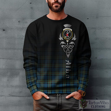 Colquhoun Ancient Tartan Sweatshirt Featuring Alba Gu Brath Family Crest Celtic Inspired