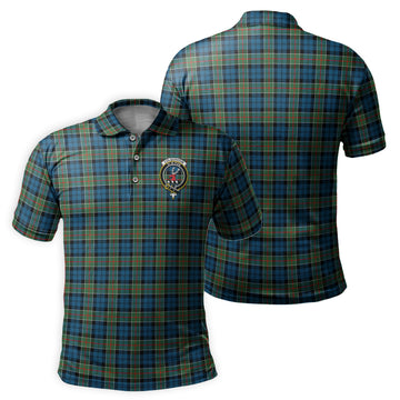 Colquhoun Ancient Tartan Men's Polo Shirt with Family Crest