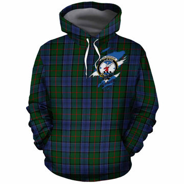 Colquhoun Clan Crest In Me Tartan Cotton Hoodie Scotland Flag Style