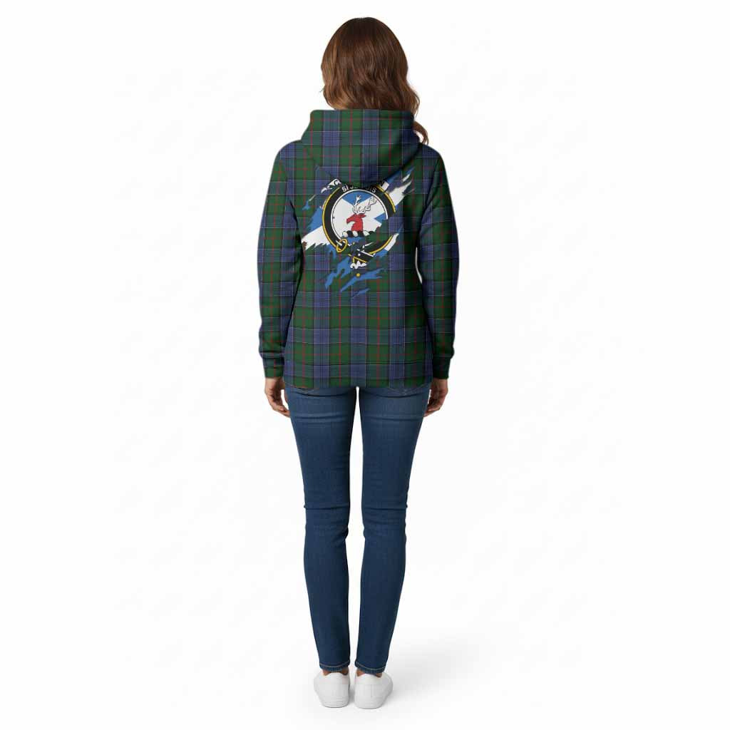 Colquhoun Clan Crest In Me Tartan Cotton Hoodie Scotland Flag Style