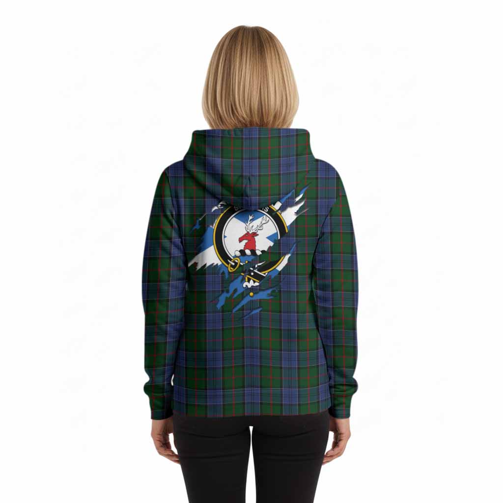 Colquhoun Clan Crest In Me Tartan Hoodie Scotland Flag Style
