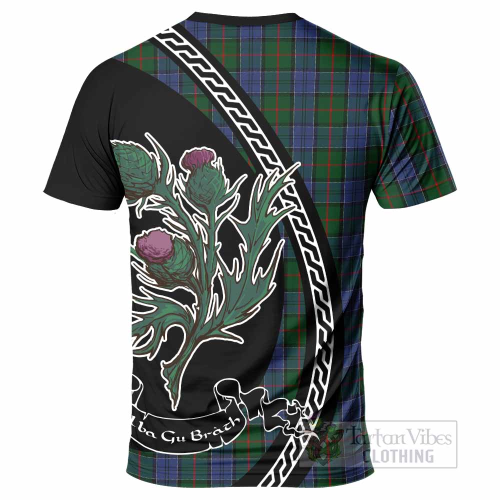Colquhoun Family Crest Tartan T-Shirt Alba Thistle Inspired - Tartan Vibes Clothing