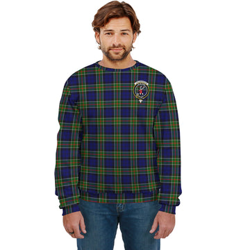 Colquhoun Modern Tartan Sweatshirt with Family Crest