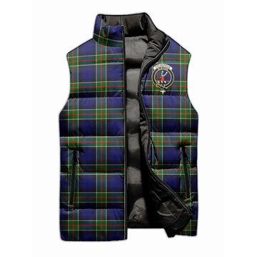 Colquhoun Modern Tartan Sleeveless Puffer Jacket with Family Crest