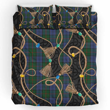 Colquhoun Scottish Tartan Twisted Ropes Stylized Bedding Set