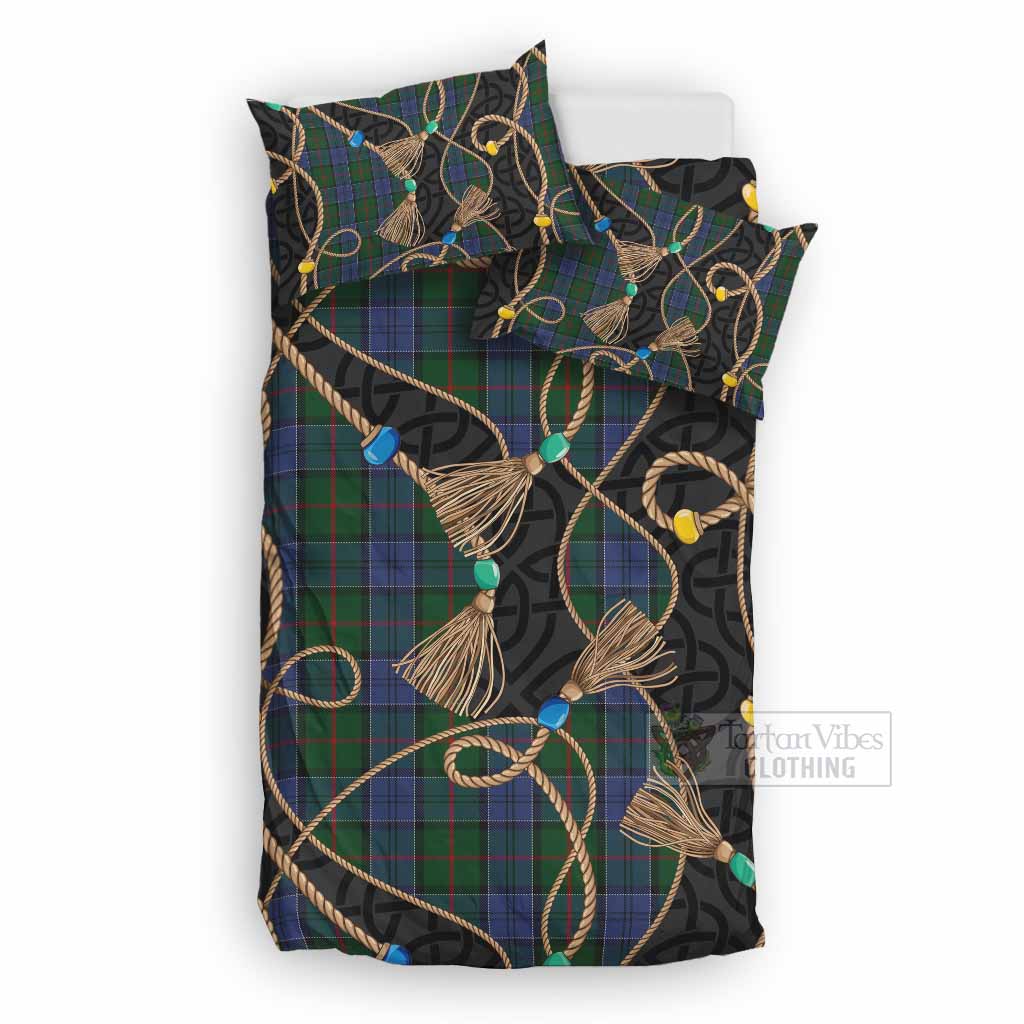Colquhoun Scottish Tartan Twisted Ropes Stylized Bedding Set UK Bedding Set UK Double 79*79 inch - Tartan Vibes Clothing
