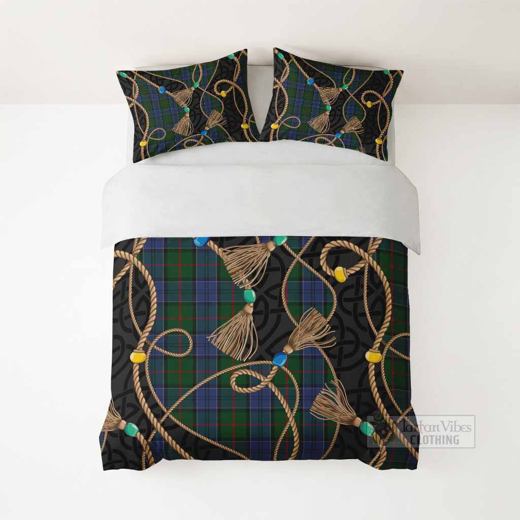 Colquhoun Scottish Tartan Twisted Ropes Stylized Bedding Set - Tartan Vibes Clothing
