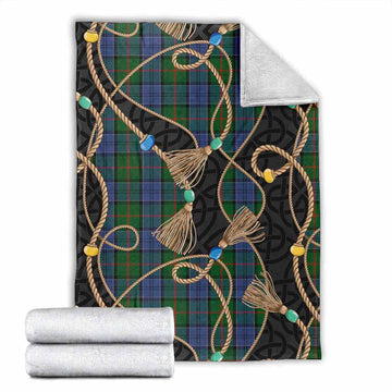 Colquhoun Scottish Tartan Twisted Ropes Stylized Blanket