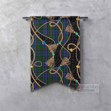 Colquhoun Scottish Tartan Twisted Ropes Stylized Gonfalon