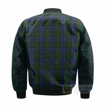 Colquhoun Tartan Accent Bomber Jacket with Family Crest