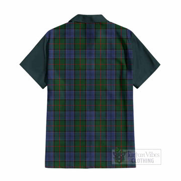 Colquhoun Tartan Accent Cotton Hawaiian Shirt with Family Crest