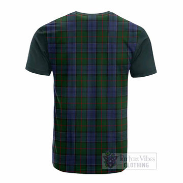 Colquhoun Tartan Accent Cotton T-shirt with Family Crest