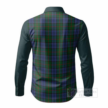 Colquhoun Tartan Accent Long Sleeve Button Shirts with Family Crest