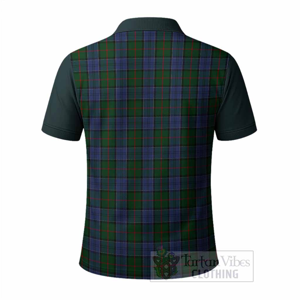 Colquhoun Tartan Accent Polo Shirt with Family Crest