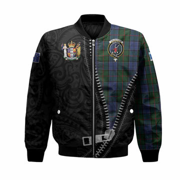 Colquhoun Tartan Bomber Jacket New Zealand Pattern Unique Zipper Stylized