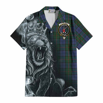 Colquhoun Tartan Cotton Hawaiian Shirt Roaring Lion Heritage