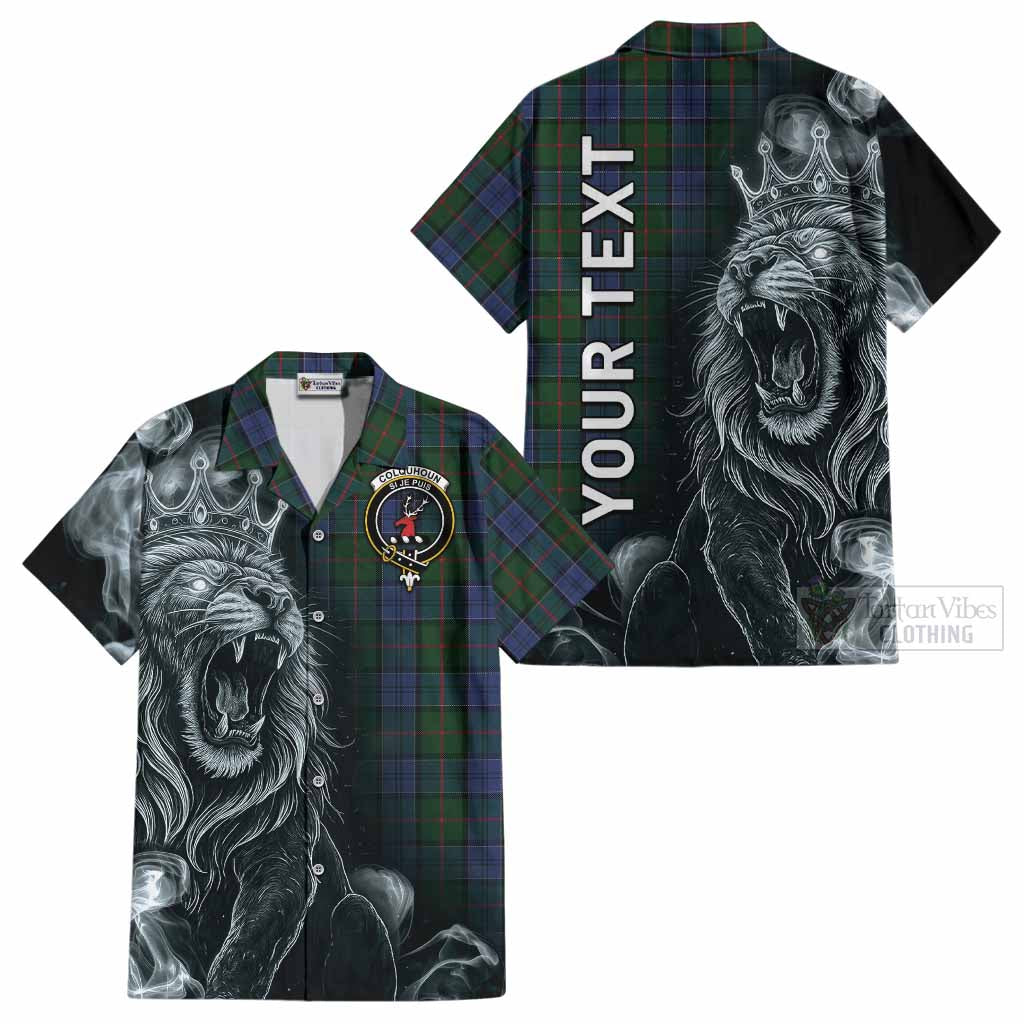 Colquhoun Tartan Cotton Hawaiian Shirt Roaring Lion Heritage