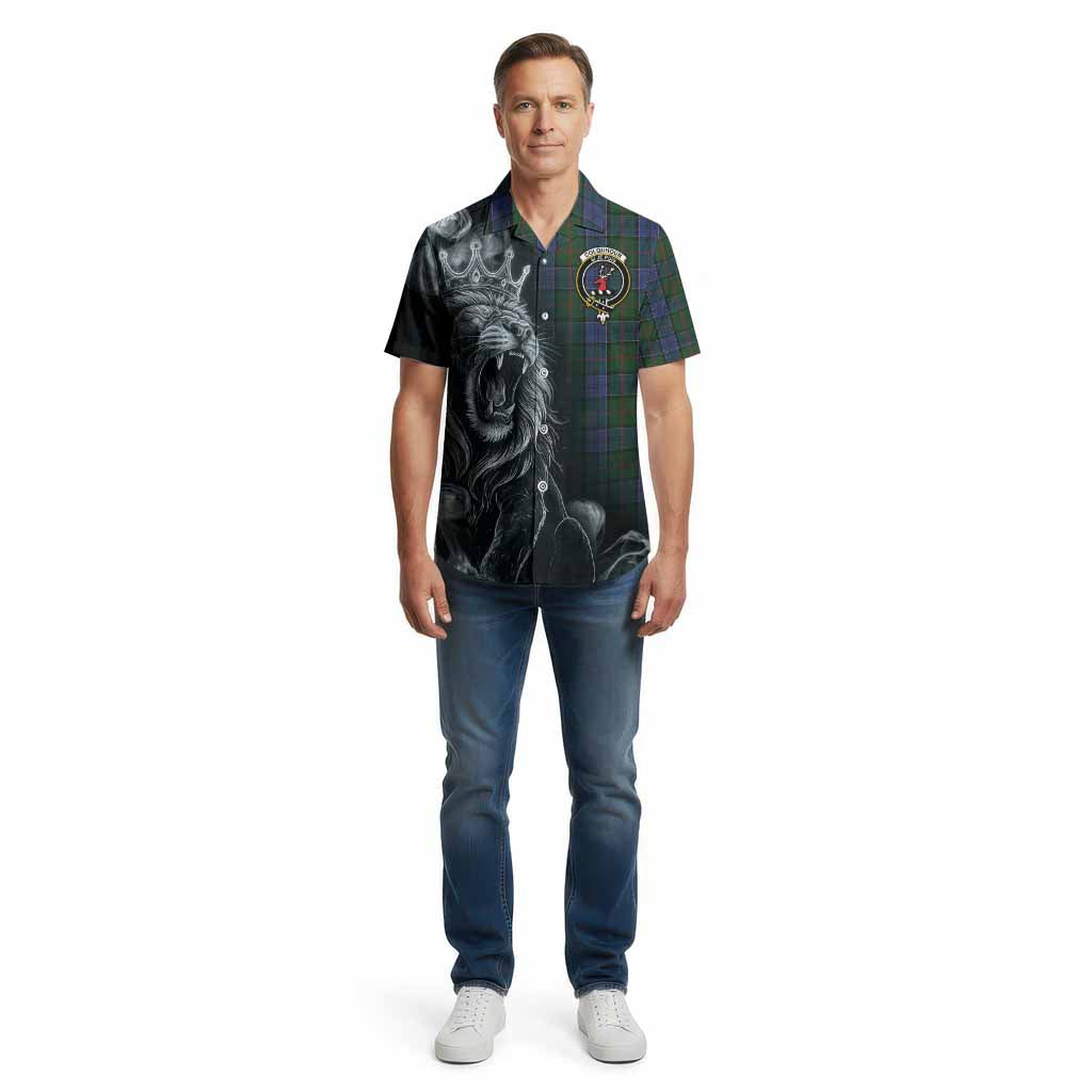 Colquhoun Tartan Cotton Hawaiian Shirt Roaring Lion Heritage