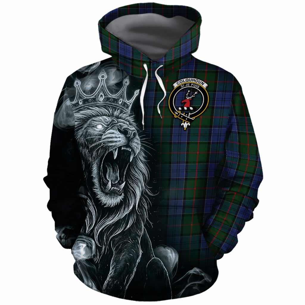 Colquhoun Tartan Cotton Hoodie Roaring Lion Heritage