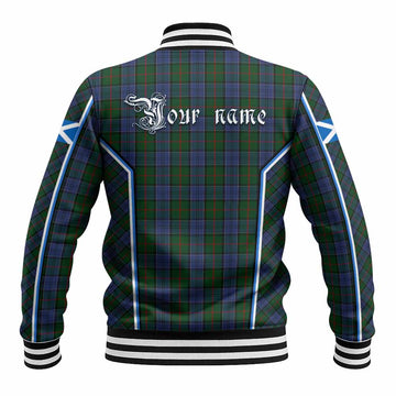 Colquhoun Tartan Crest Baseball Jacket Scotland Coat of Arm Flag Style