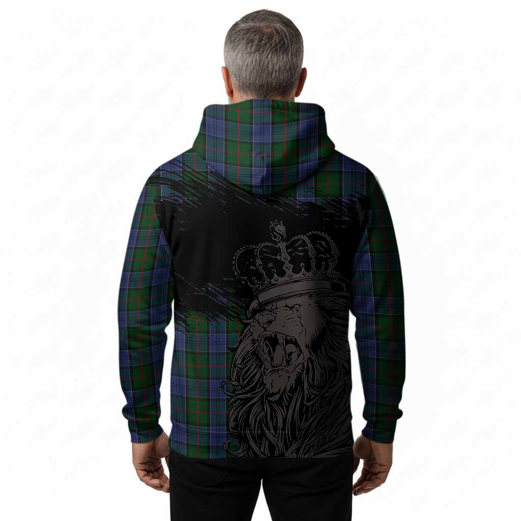 Colquhoun Tartan Crest Hoodie Crowned Lion Heritage Style