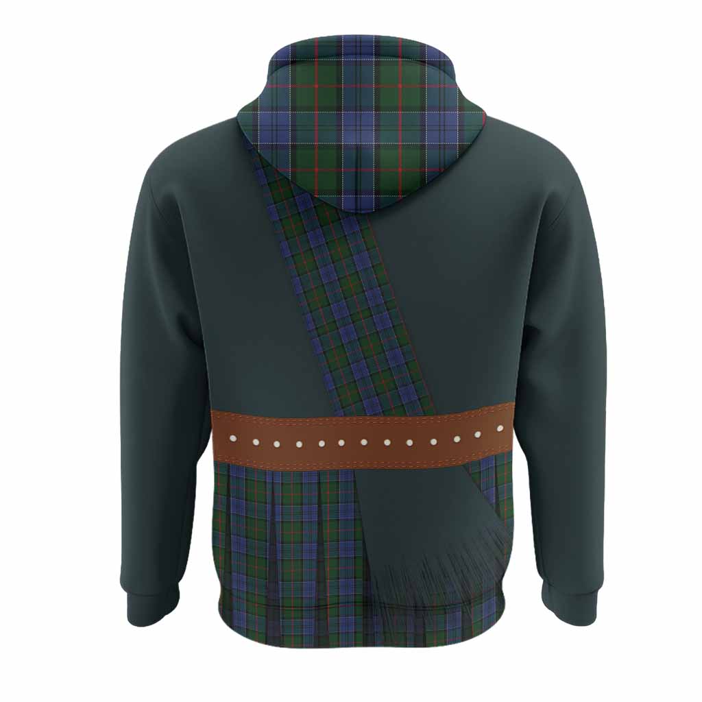Colquhoun Tartan Crest Hoodie Kilt Costume Style
