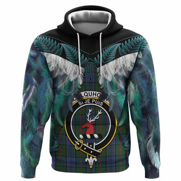 Colquhoun Tartan Crest Hoodie New Zealand Maori Korowai Cloak