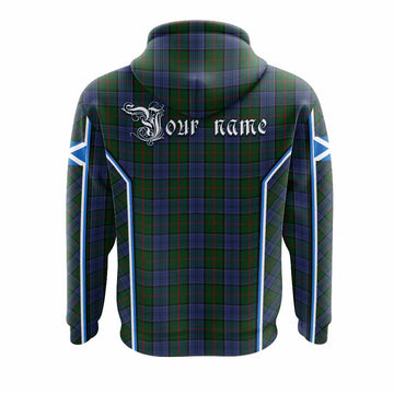 Colquhoun Tartan Crest Hoodie Scotland Coat of Arm Flag Style