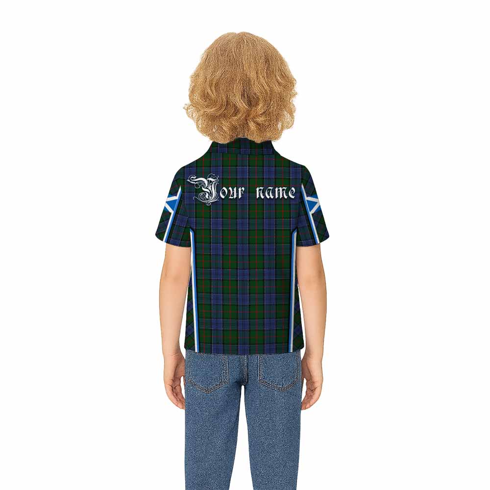 Colquhoun Tartan Crest Kid Polo Shirt Scotland Coat of Arm Flag Style - Tartan Vibes Clothing