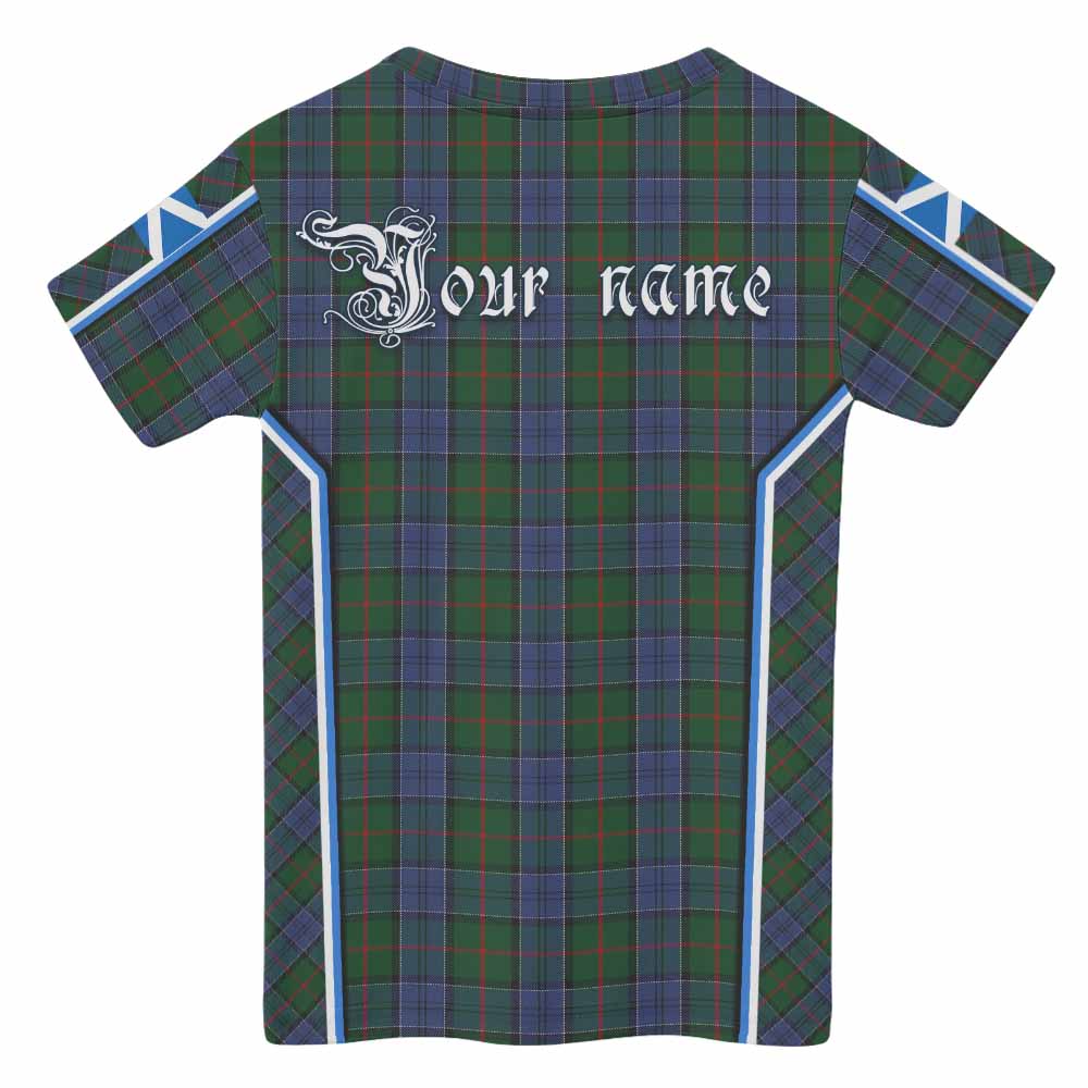 Colquhoun Tartan Crest Kid T-shirt Scotland Coat of Arm Flag Style - Tartan Vibes Clothing