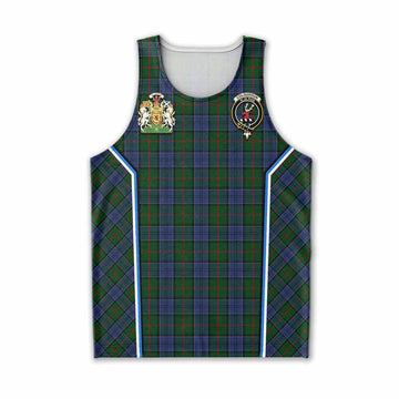 Colquhoun Tartan Crest Men Tank Top Scotland Coat of Arm Flag Style - Tartan Vibes Clothing