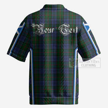Colquhoun Tartan Crest Men’s Polo Sweater Top Scotland Coat of Arm Flag Style