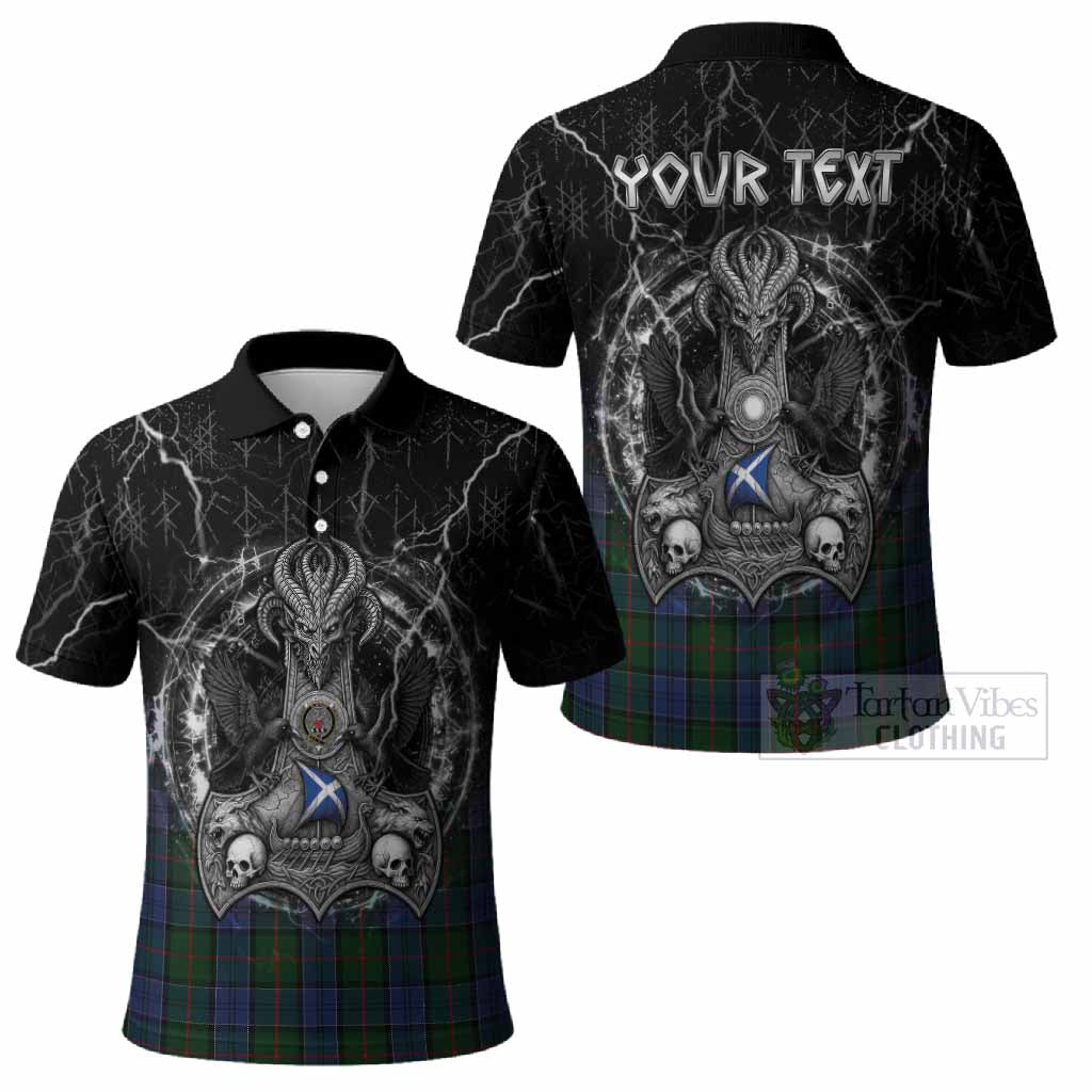Colquhoun Tartan Crest Polo Shirt Celtic Odin's Raven Legacy