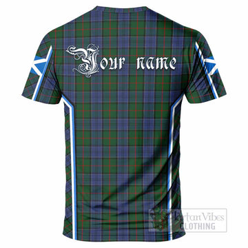 Colquhoun Tartan Crest T-shirt Scotland Coat of Arm Flag Style - Tartan Vibes Clothing