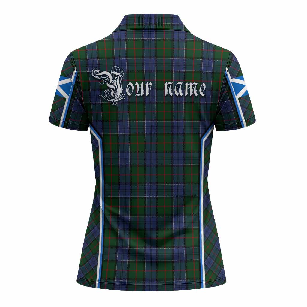 Colquhoun Tartan Crest Women's Polo Shirt Scotland Coat of Arm Flag Style - Tartan Vibes Clothing