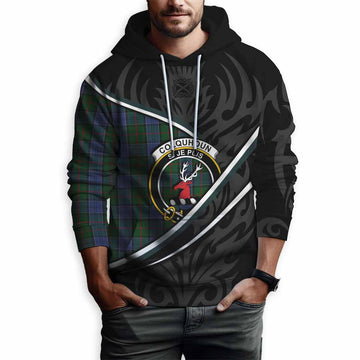 Colquhoun Tartan Family Crest Hoodie Celtic Scottish Thistle Floral