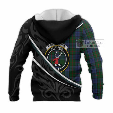 Colquhoun Tartan Family Crest Knitted Hoodie Celtic Scottish Thistle Floral - Tartan Vibes Clothing