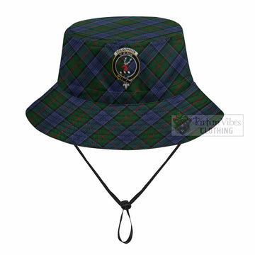 Colquhoun Tartan Fishing Hat with Family Crest