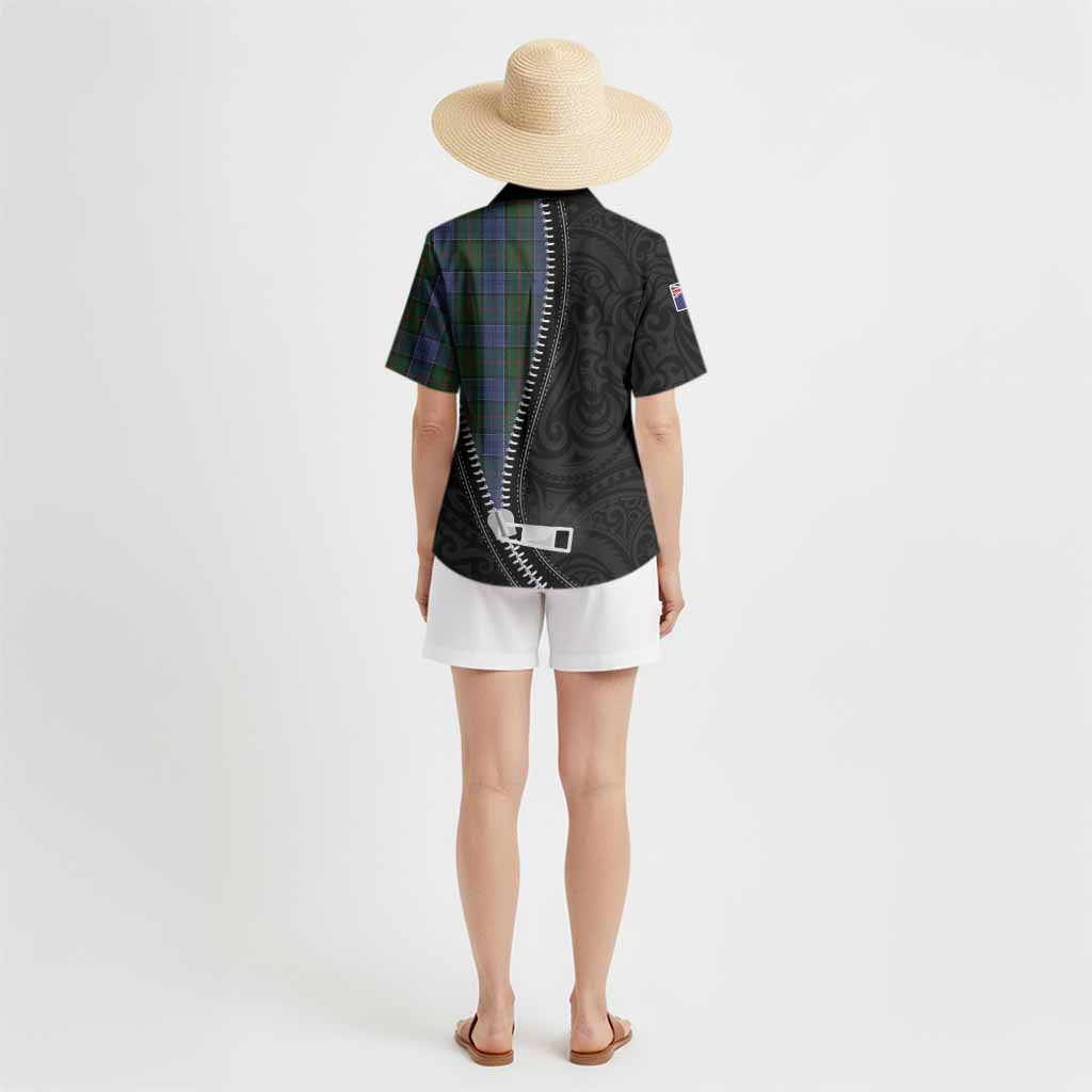 Colquhoun Tartan Hawaiian Shirt New Zealand Pattern Unique Zipper Stylized