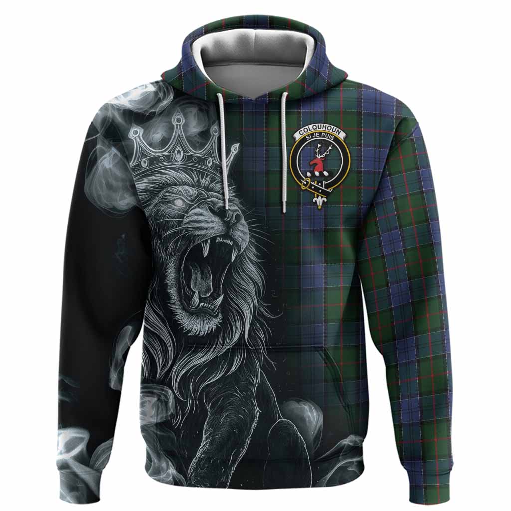 Colquhoun Tartan Hoodie Roaring Lion Heritage