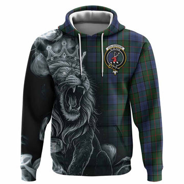 Colquhoun Tartan Hoodie Roaring Lion Heritage