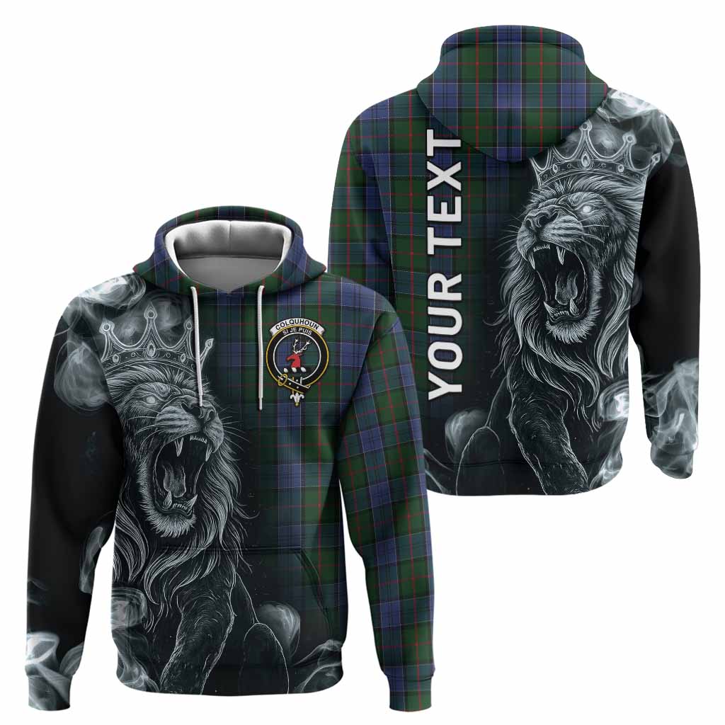Colquhoun Tartan Hoodie Roaring Lion Heritage