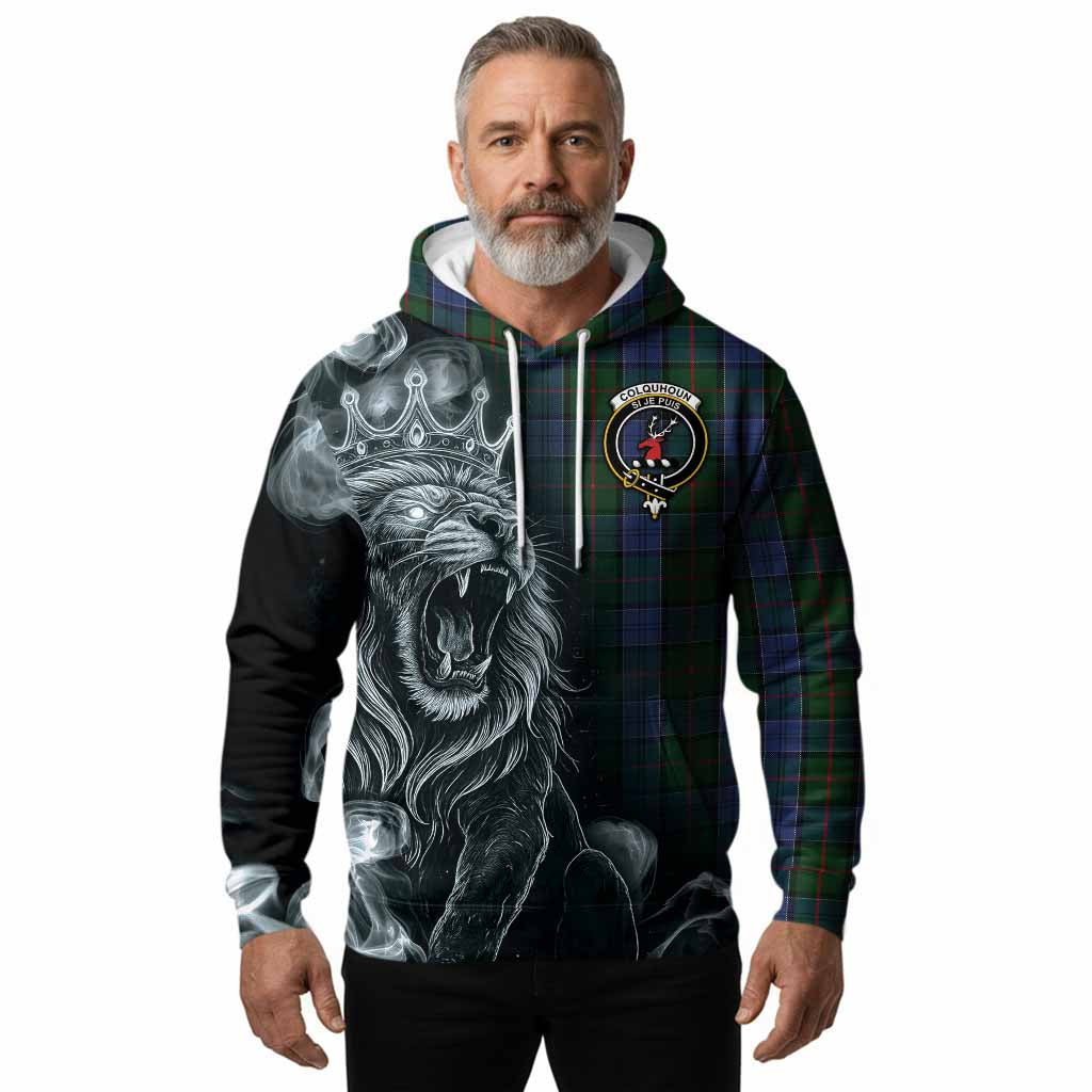 Colquhoun Tartan Hoodie Roaring Lion Heritage