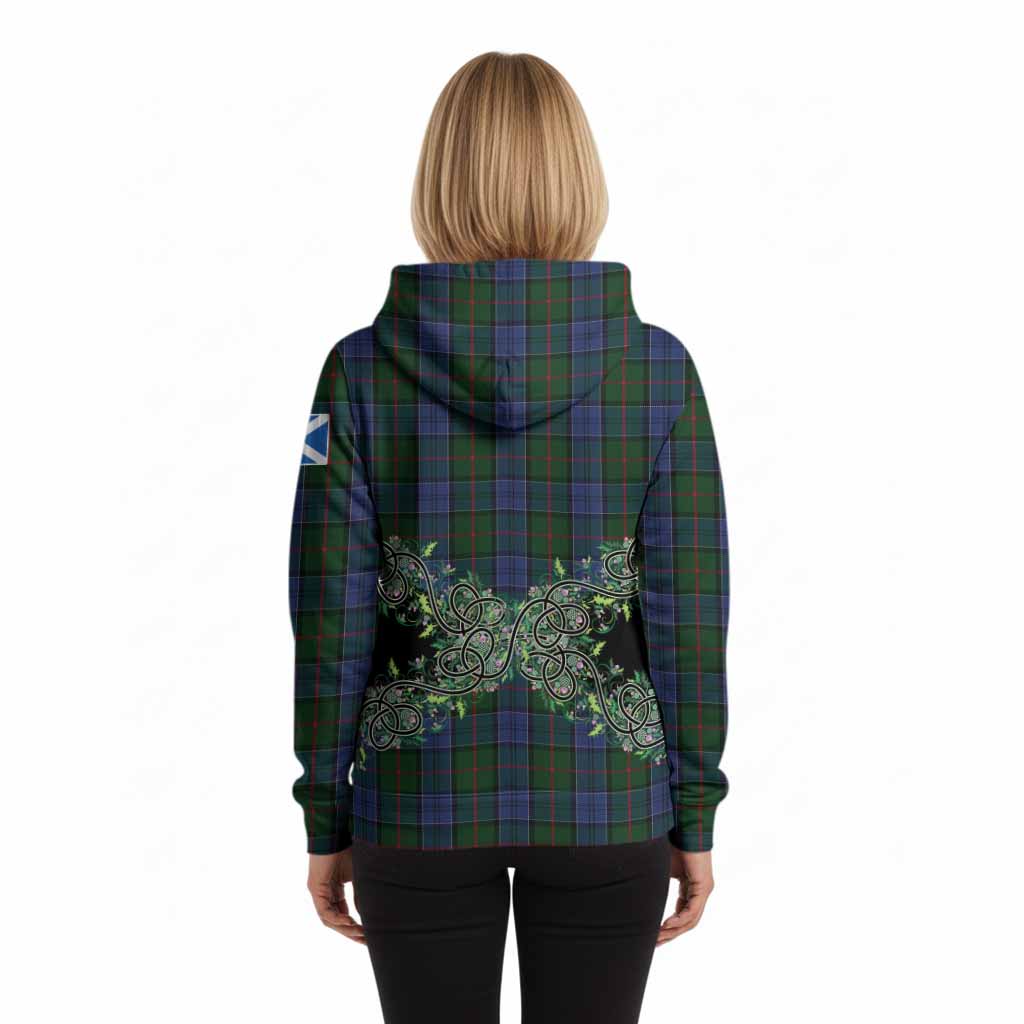 Colquhoun Tartan Hoodie Thistle Scottish Spirit