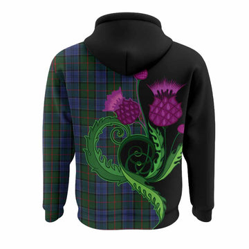 Colquhoun Tartan Hoodie Traditional Scottish Thistle